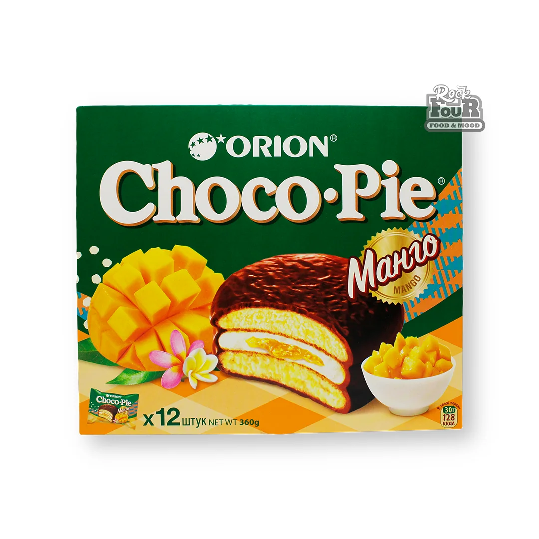 Confectionery "Orion Choco-Pie Mango" in glaze 12pcs